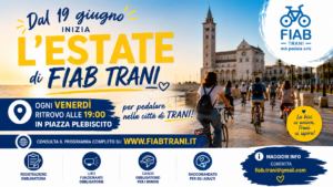 FIAB Trani Mò Pedala lancia l’Estate in Bicicletta: dal 19 giugno tornano i “Venerdì di FIAB”